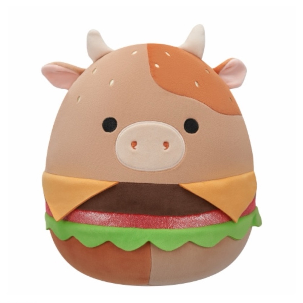 NWT 12" Delmar the Cow Burger Squishmallow